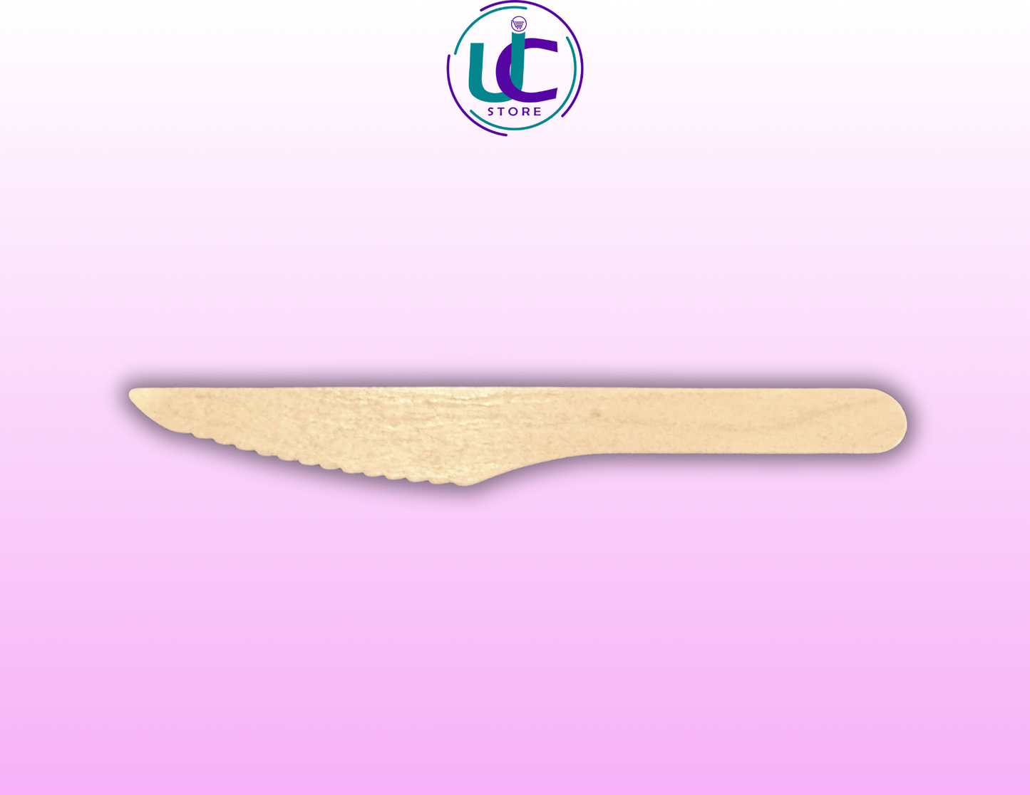 Natural Wooden Cutlery 50 Pcs for Food Service