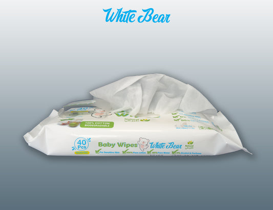 مناديل مبللة للأطفال – White Bear (40 منديل)