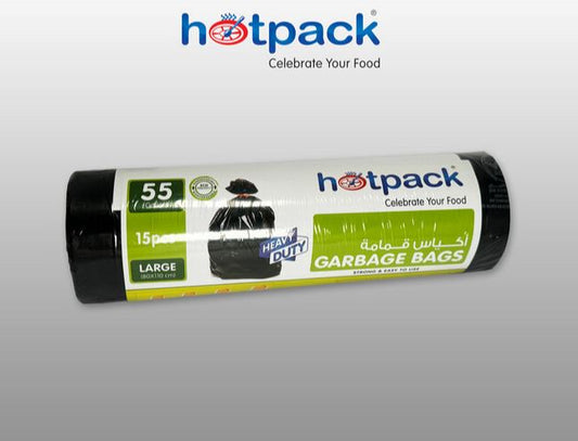 55 gallon black garbage bag roll 15 bags large trash bag