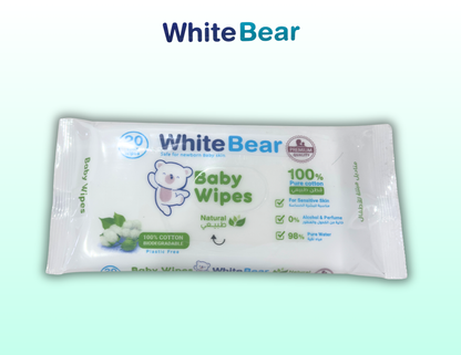 مناديل مبللة للأطفال – White Bear (20 منديل)