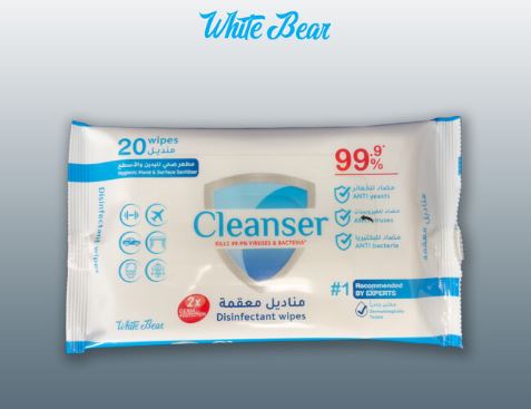 Cleanser Disinfectant Wipes 20 pcs pack