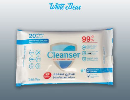 Cleanser Disinfectant Wipes 20 pcs pack