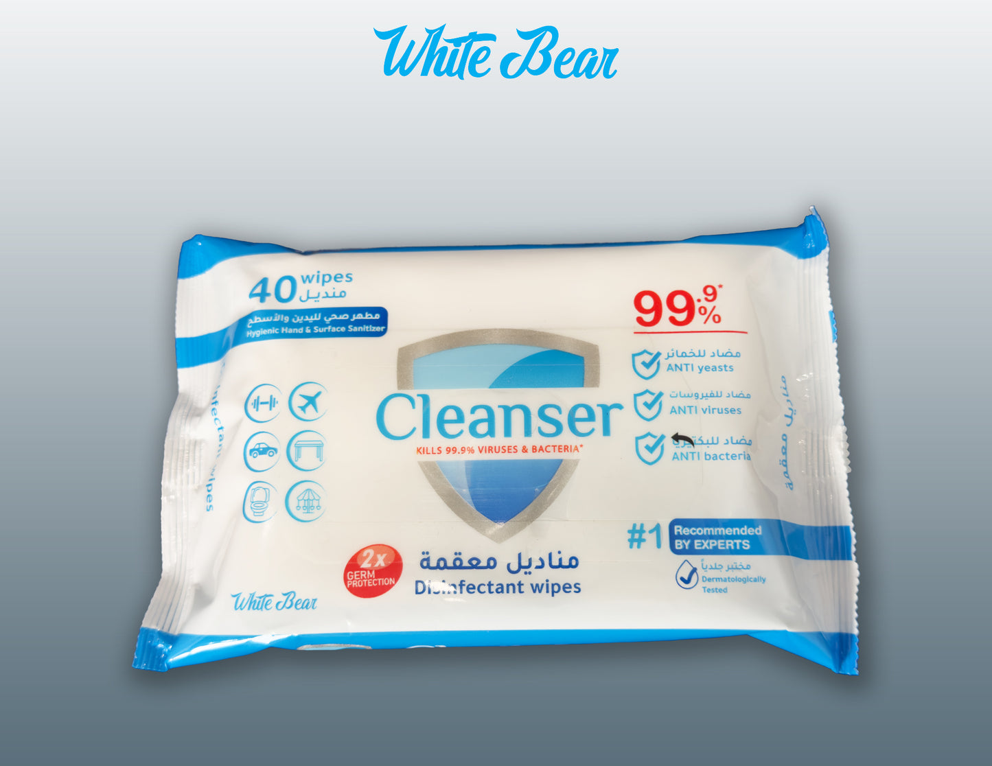 Cleanser Disinfectant Wipes 40pcs pack