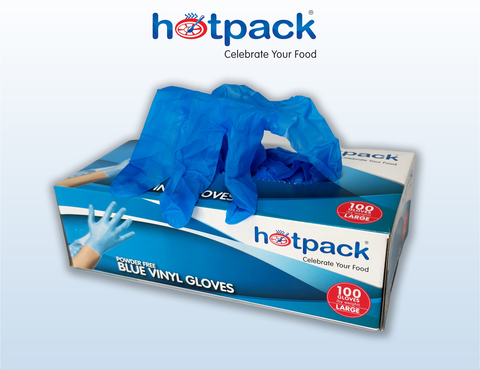 Disposable Blue Vinyl Gloves for Kitchen and Cleaning – Close-Up