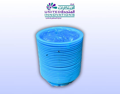 Stack of 25 blue disposable vomit bags – pack view