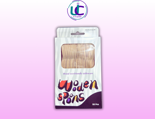 Eco-Friendly Wooden Disposable Spoons – 50 Pcs Kuwait
