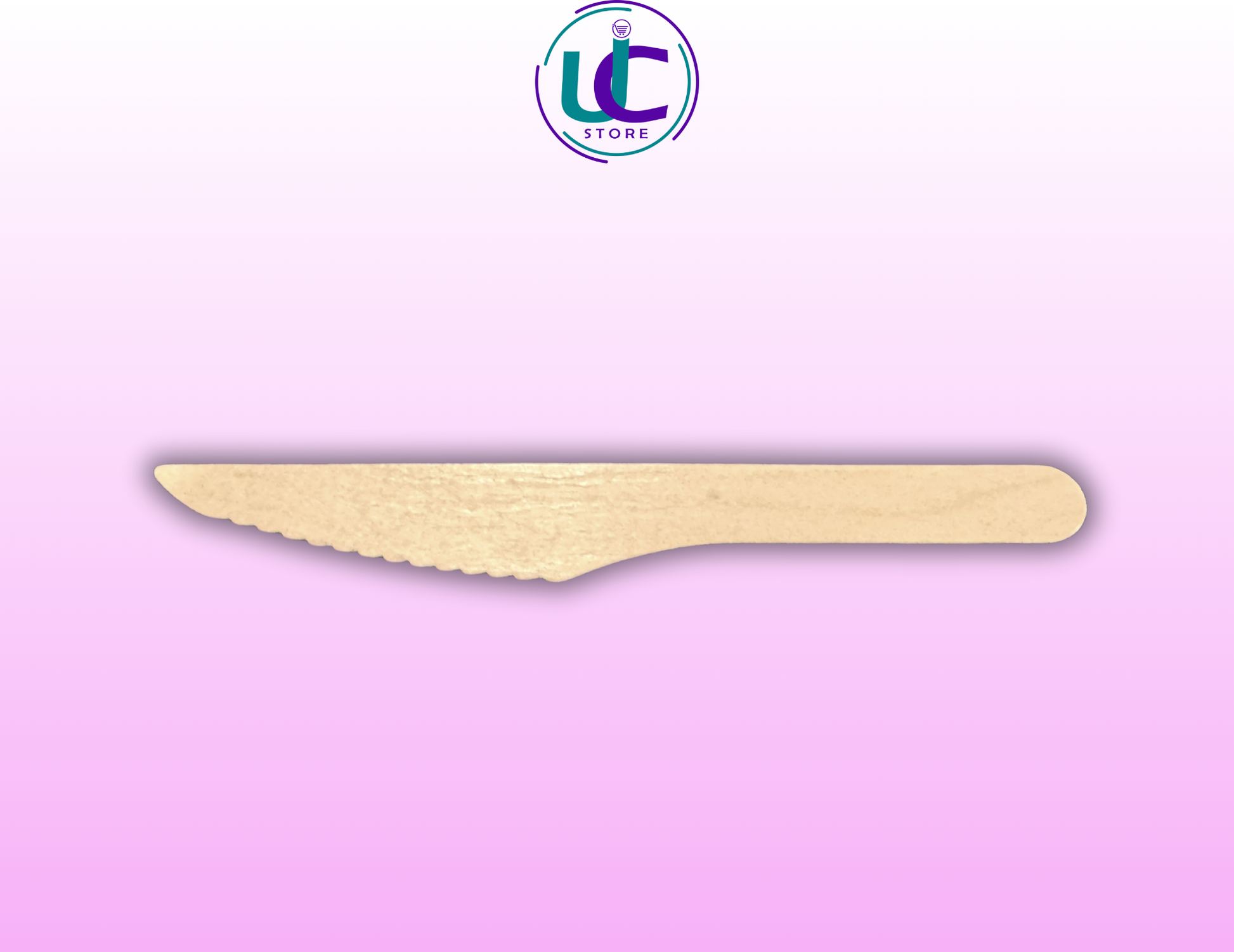 Natural Wooden Cutlery 50 Pcs for Food Service