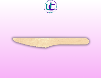 Natural Wooden Cutlery 50 Pcs for Food Service