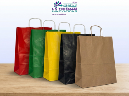 أكياس ورقية فاخرة بمقابض ملتوية
