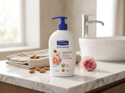 Septona Dermasoft Hand Wash Almond & Tea Rose 400ml