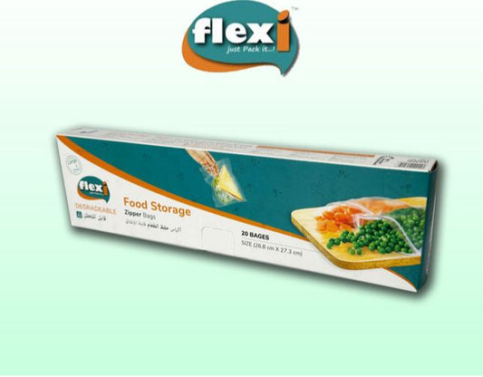 Reusable large zip‑lock plastic bag with airtight seal on kitchen counter