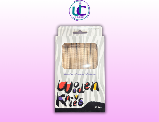 Wooden Disposable Knives 50 Pcs Pack Kuwait