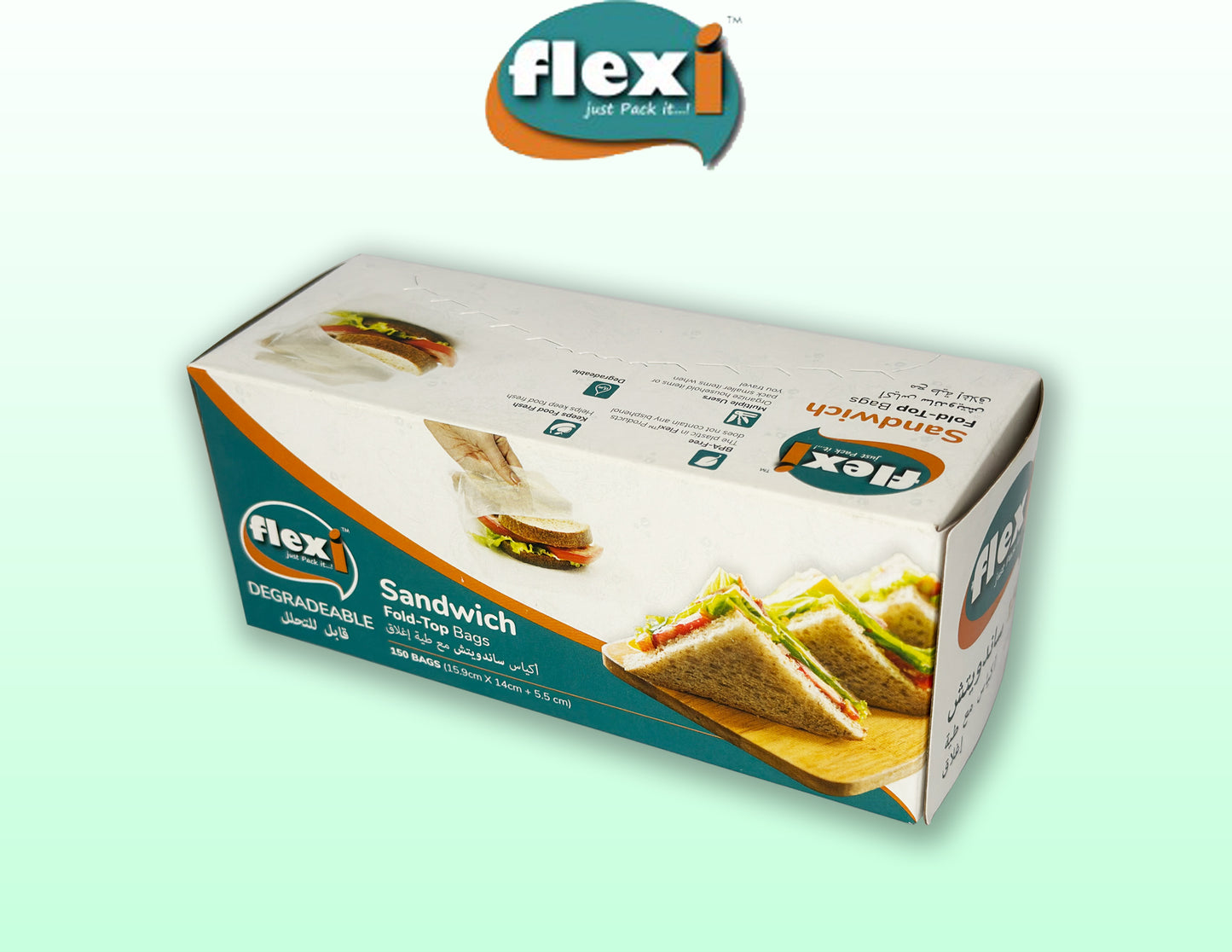 pack of 180 fold top sandwich plastic bags