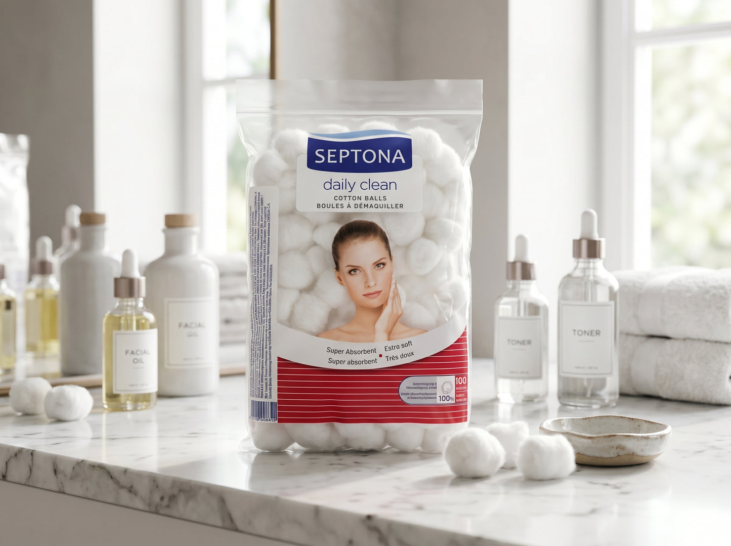 Septona Daily Clean Cotton Balls 100pcs