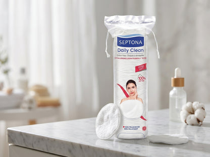 Septona Daily Clean Extra Soft Cotton Pads – 100 Pcs