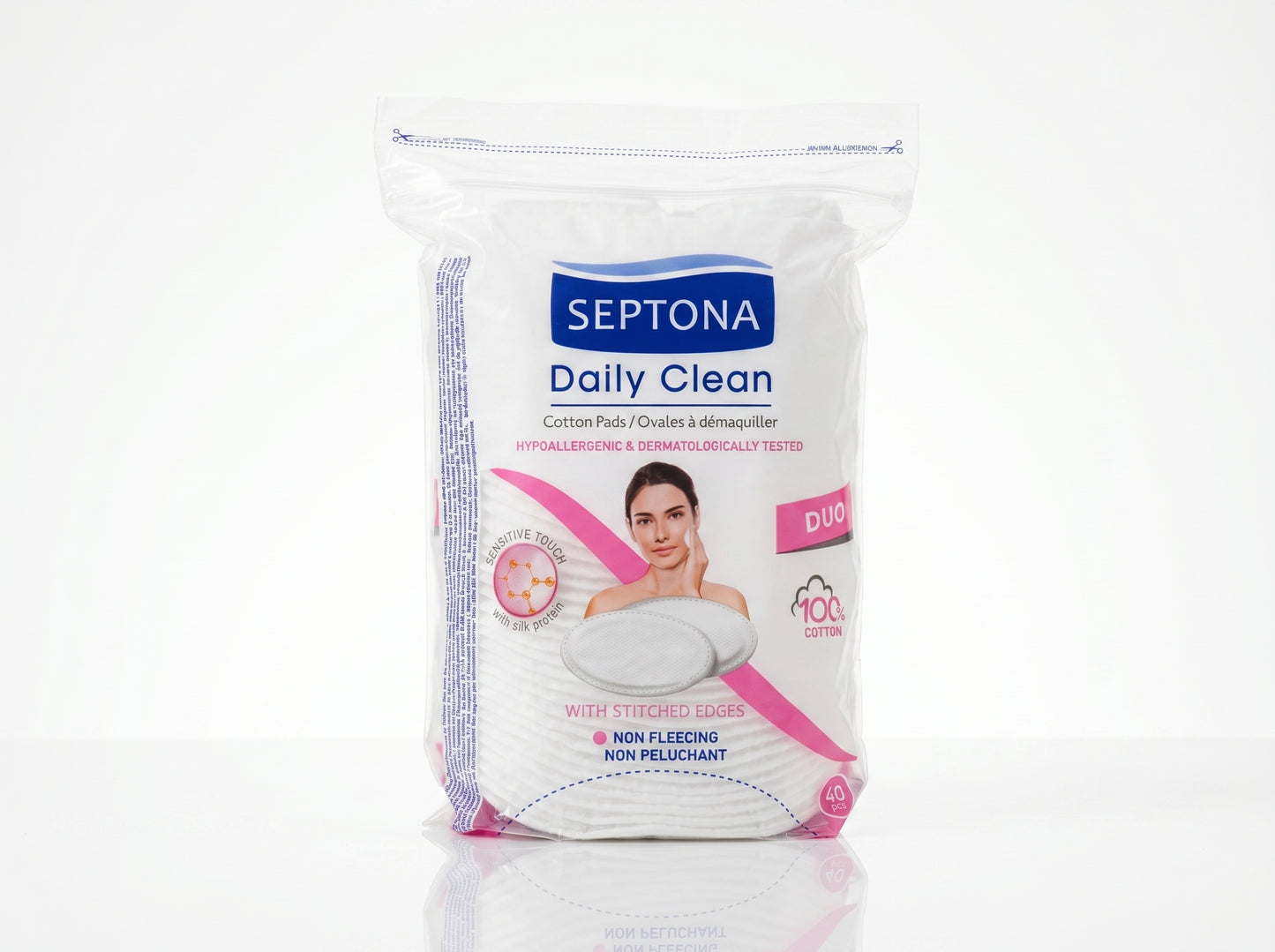Septona Daily Clean Cotton Pads 40 pcs (Oval)