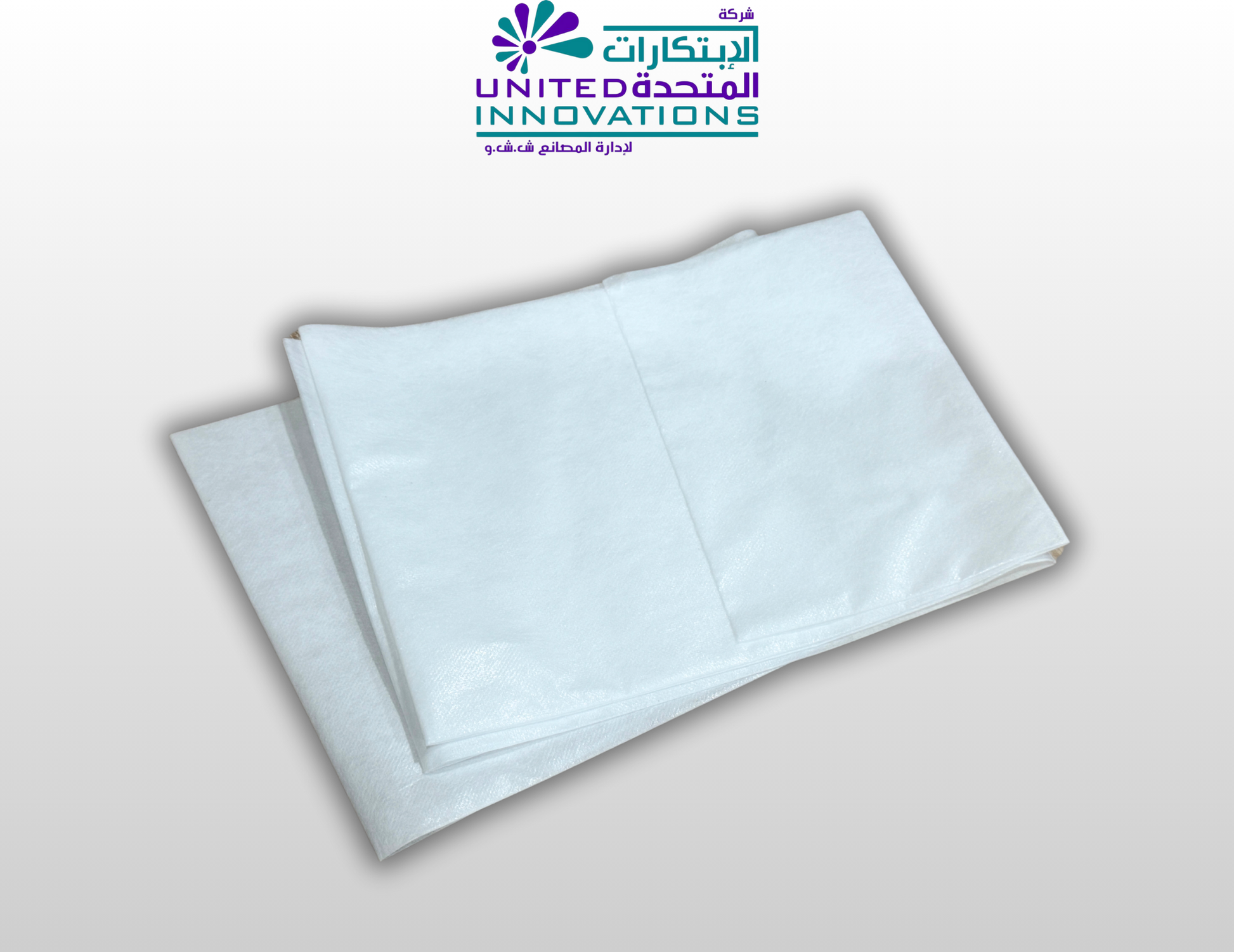 folded pack of 10 white disposable adult bed sheets
